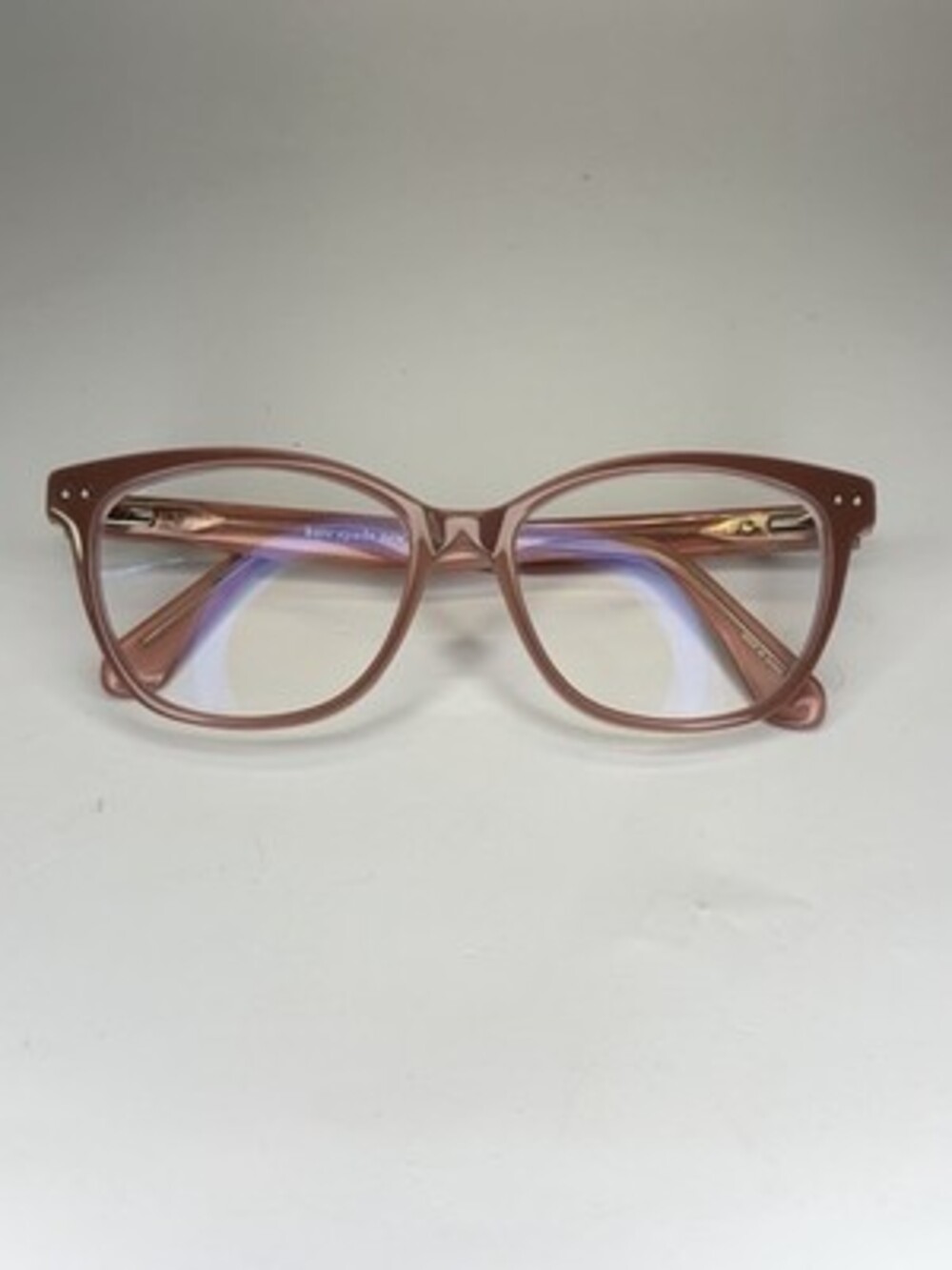 Kate Spade New York Cat Eye Eyeglasses Frame Pink Transparent Dusk Rose